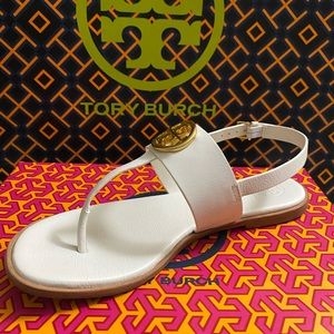 TORY BURCH Benton 2 Flat Thong Sandal. Size 7.5 MSRP $228